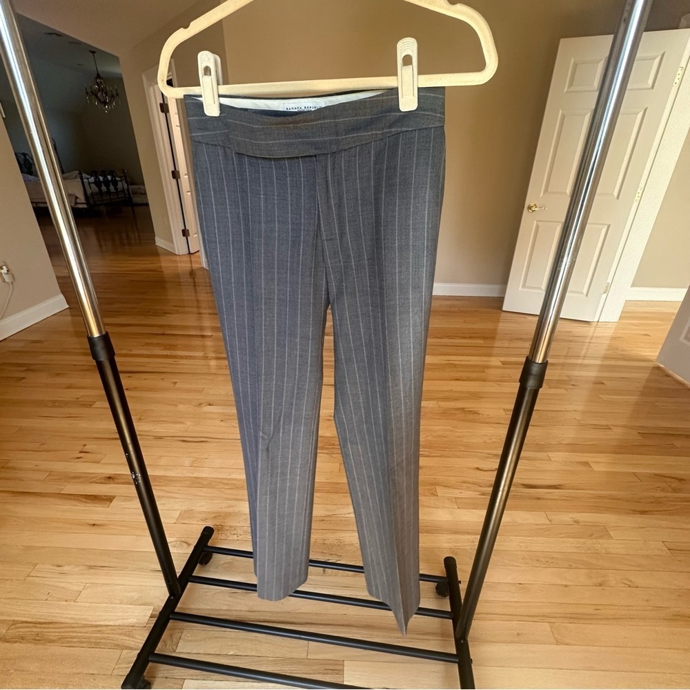 Banana Republic wool pinstripe trousers